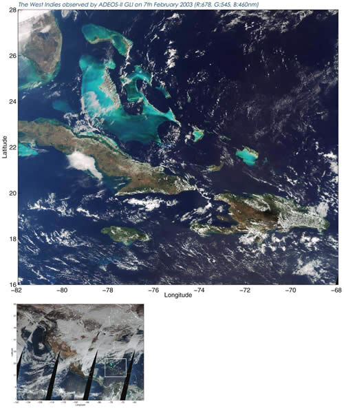ewel-like colored sea surrounding Cuba and the Bahamas
