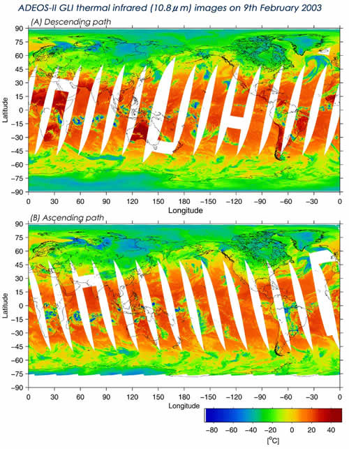 Thermography of the Earth by GLI thermal channel