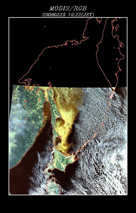 オホーツク海の海氷分布拡大画像ページ-JAXA EORC