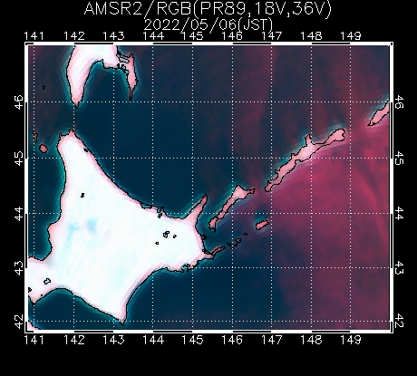 オホーツク海の海氷分布拡大画像ページ-JAXA EORC