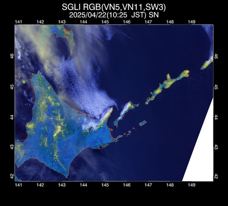 オホーツク海の海氷分布拡大画像ページ-JAXA EORC