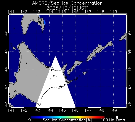 オホーツク海の海氷分布拡大画像ページ-JAXA EORC
