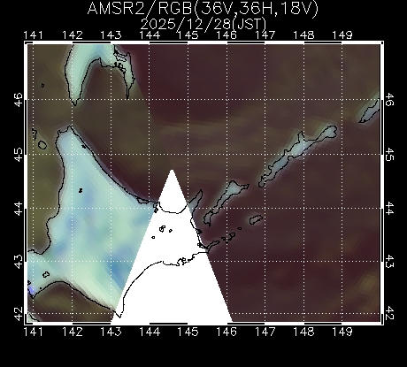 オホーツク海の海氷分布拡大画像ページ-JAXA EORC