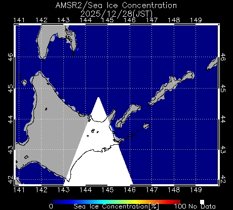 オホーツク海の海氷分布拡大画像ページ-JAXA EORC