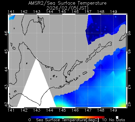 オホーツク海の海氷分布拡大画像ページ-JAXA EORC