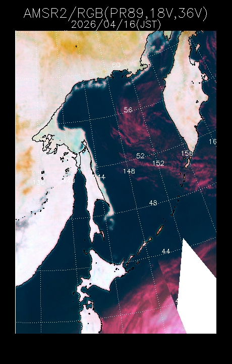 オホーツク海の海氷分布拡大画像ページ-JAXA EORC