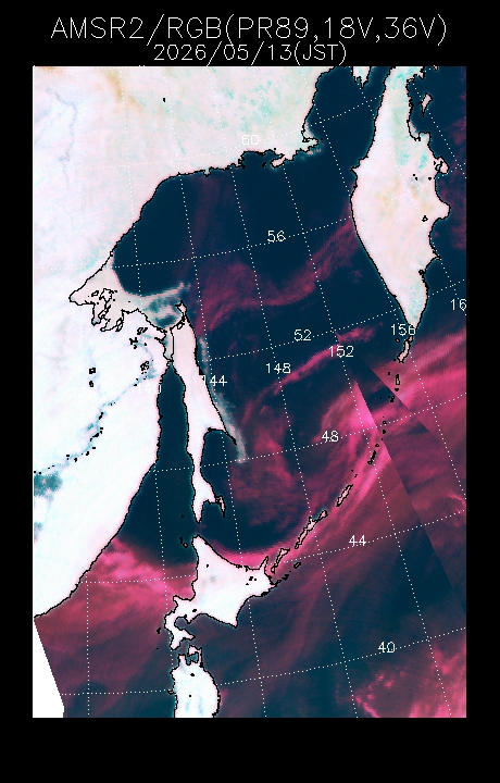 オホーツク海の海氷分布拡大画像ページ-JAXA EORC