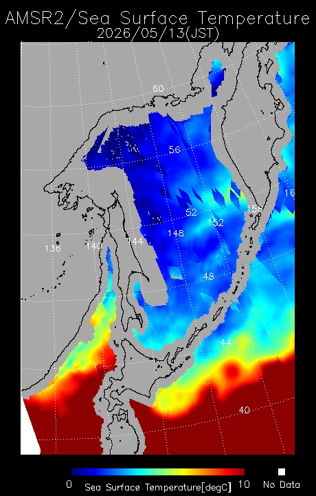 オホーツク海の海氷分布拡大画像ページ-JAXA EORC