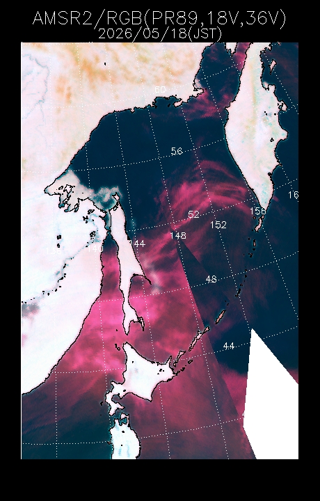 オホーツク海の海氷分布拡大画像ページ-JAXA EORC