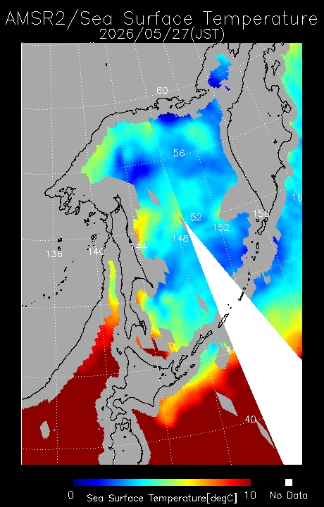 Sea Ice Distribution in the Sea of OkhotskLarger Image Page-JAXA EORC