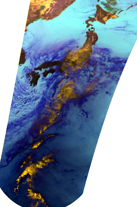 Rainfall region associated with a developing cyclone