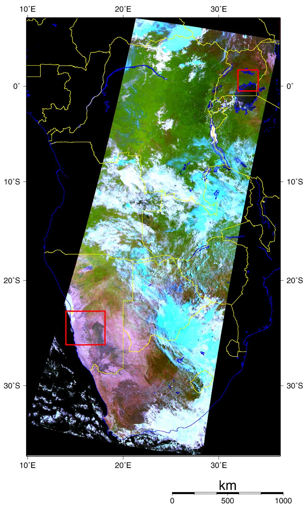 Image from orbit across Africa
