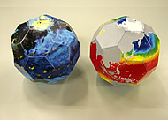 サッカーボール型地球儀