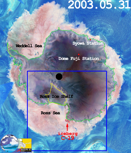 AMSR-E Image of Antarctica dated 31 May 2003