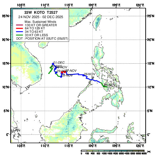 台風の芽 JAXA/EORC台風データベース